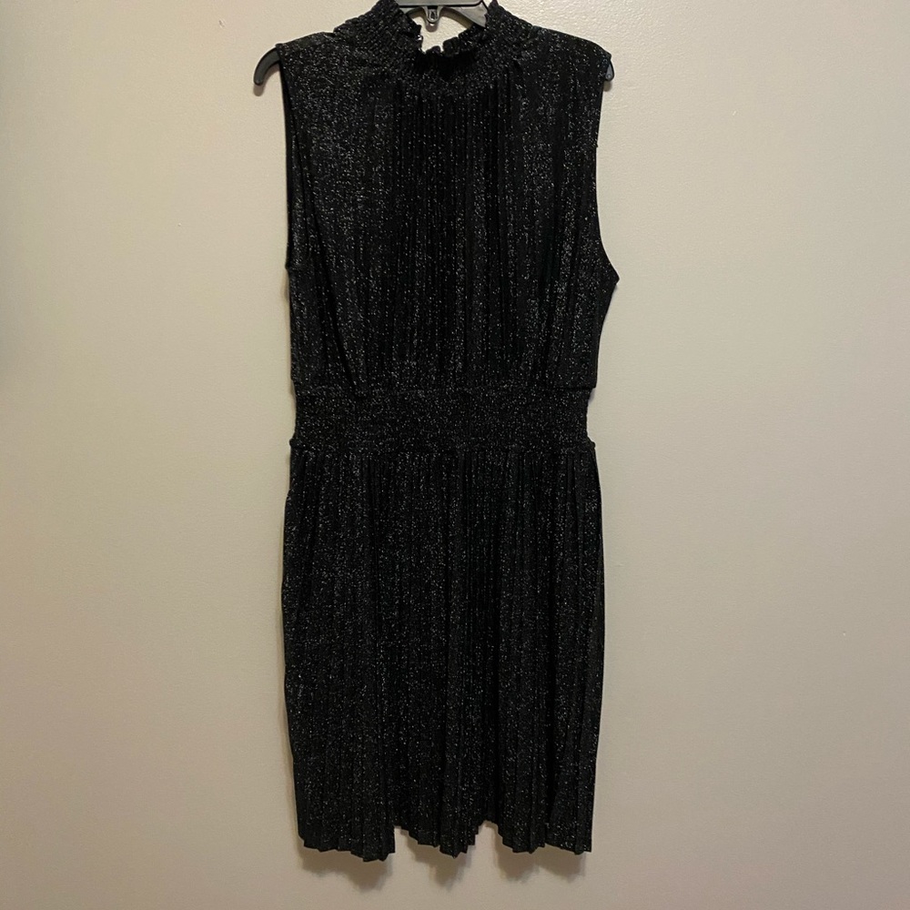A New Day PLEATED SPARKLE MIDI DRESS